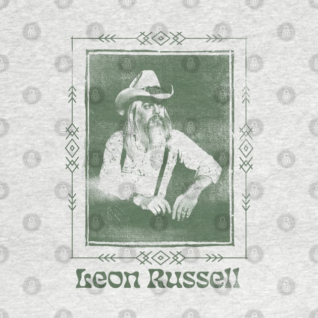 Leon Russell /// Vintage Aesthetic Fan Art Design by DankFutura